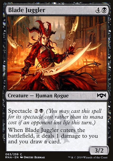Blade Juggler, Ravnica Allegiance #63, Magic: The Gathering card