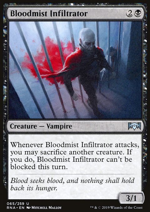 Bloodmist Infiltrator, Ravnica Allegiance #65, Magic: The Gathering card