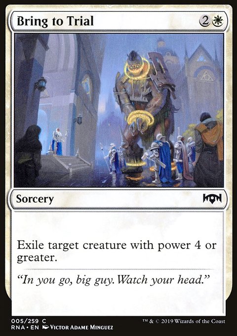 Bring to Trial, Ravnica Allegiance #5, Magic: The Gathering card