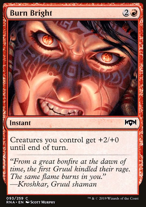 Burn Bright, Ravnica Allegiance #93, Magic: The Gathering card