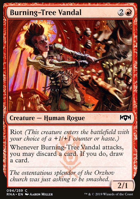 Burning-Tree Vandal, Ravnica Allegiance #94, Magic: The Gathering card