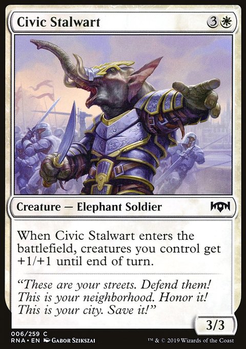 Civic Stalwart, Ravnica Allegiance #6, Magic: The Gathering card
