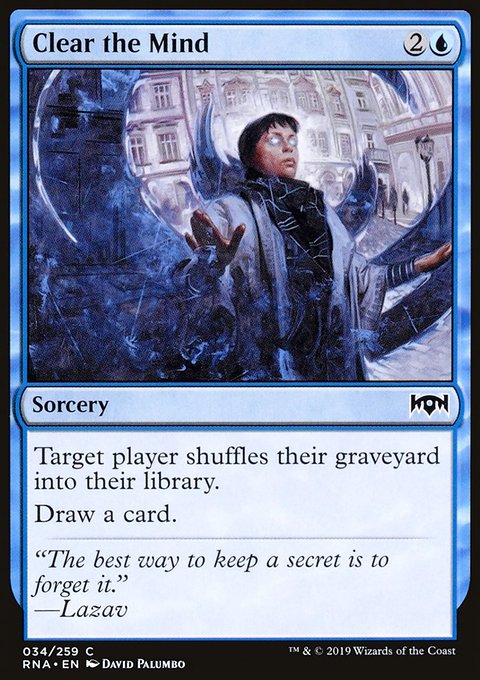Clear the Mind, Ravnica Allegiance #34, Magic: The Gathering card