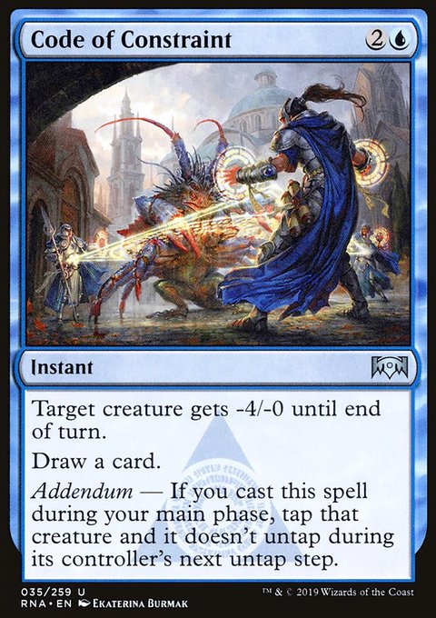 Code of Constraint, Ravnica Allegiance #35, Magic: The Gathering card