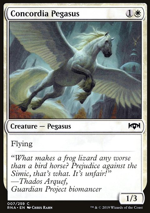 Concordia Pegasus, Ravnica Allegiance #7, Magic: The Gathering card