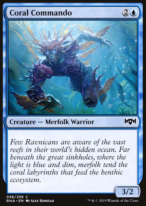 Coral Commando, Ravnica Allegiance #36, Magic: The Gathering card