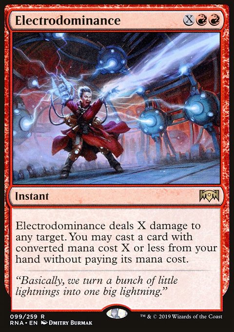 Electrodominance, Ravnica Allegiance #99, Magic: The Gathering card