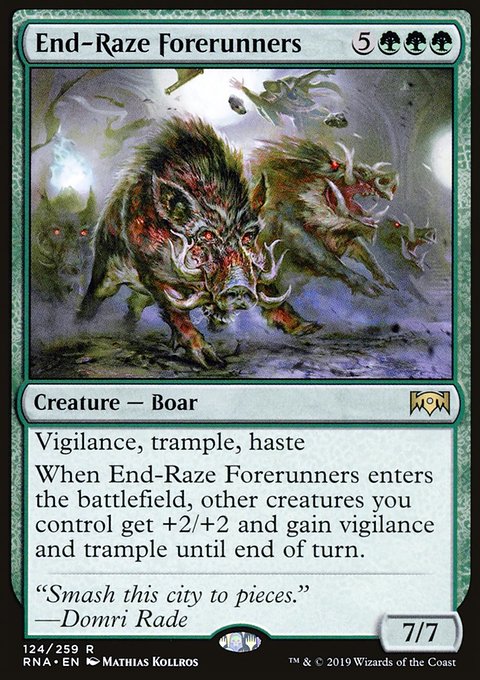End-Raze Forerunners, Ravnica Allegiance #124, Magic: The Gathering card