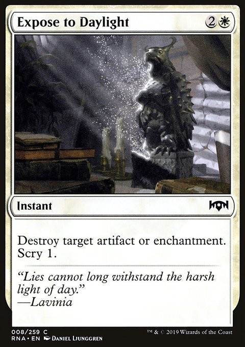 Expose to Daylight, Ravnica Allegiance #8, Magic: The Gathering card