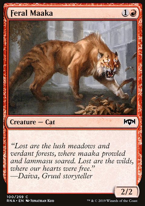 Feral Maaka, Ravnica Allegiance #100, Magic: The Gathering card