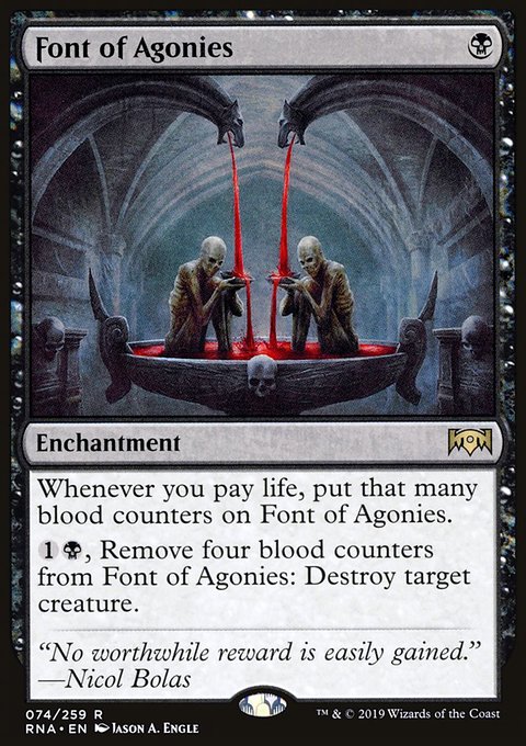 Font of Agonies, Ravnica Allegiance #74, Magic: The Gathering card