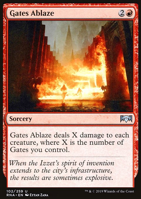 Gates Ablaze, Ravnica Allegiance #102, Magic: The Gathering card