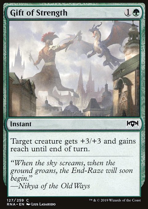 Gift of Strength, Ravnica Allegiance #127, Magic: The Gathering card