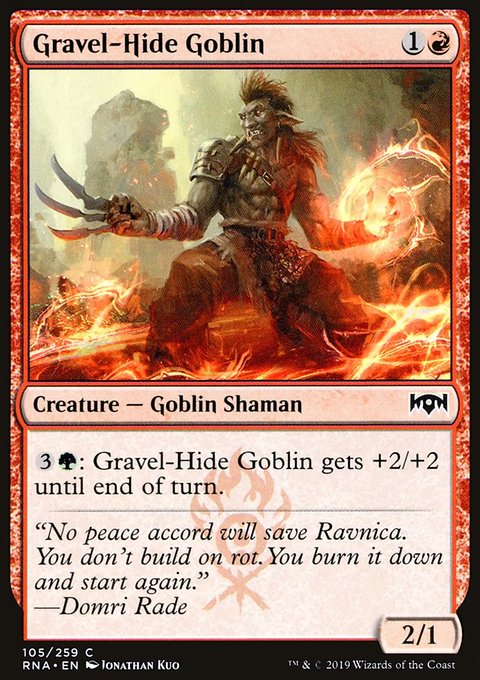 Gravel-Hide Goblin, Ravnica Allegiance #105, Magic: The Gathering card