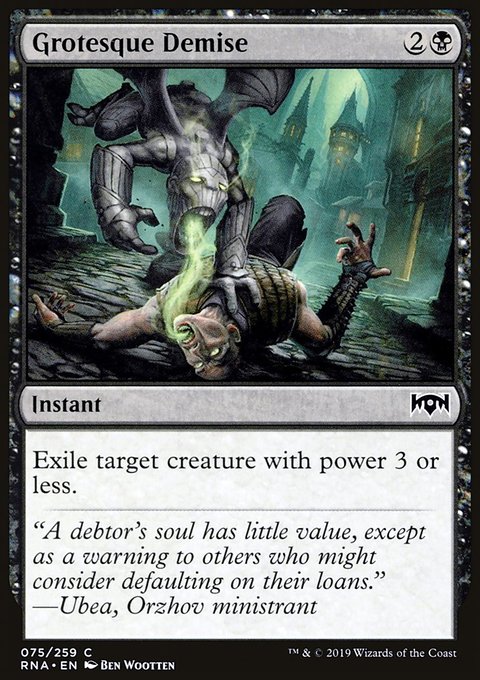 Grotesque Demise, Ravnica Allegiance #75, Magic: The Gathering card