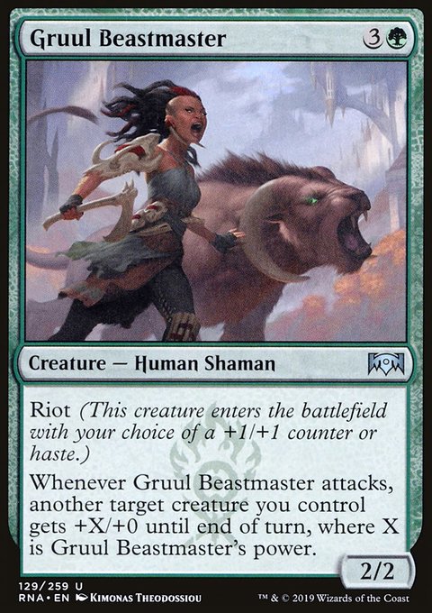 Gruul Beastmaster, Ravnica Allegiance #129, Magic: The Gathering card