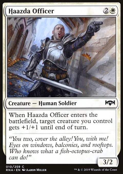 Haazda Officer, Ravnica Allegiance #10, Magic: The Gathering card