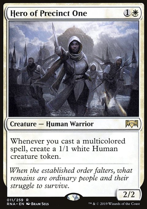 Hero of Precinct One, Ravnica Allegiance #11, Magic: The Gathering card