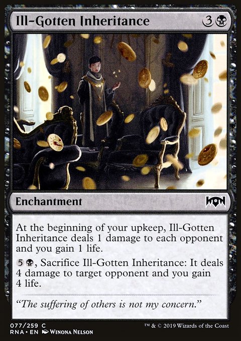 Ill-Gotten Inheritance, Ravnica Allegiance #77, Magic: The Gathering card