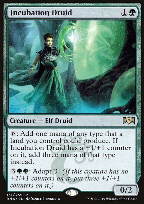 Incubation Druid, Ravnica Allegiance #131, Magic: The Gathering card