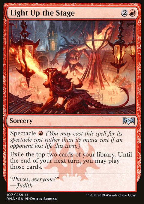 Light Up the Stage, Ravnica Allegiance #107, Magic: The Gathering card