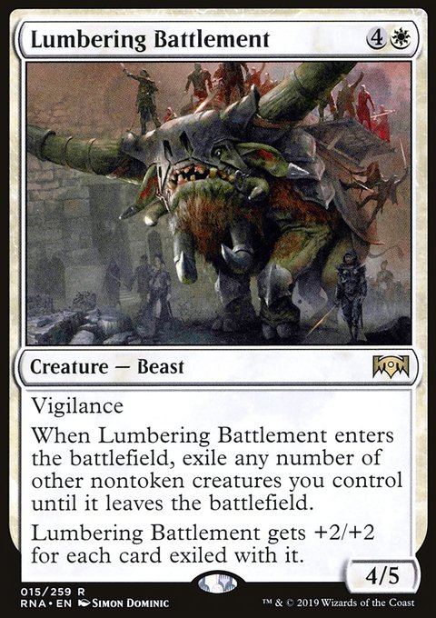 Lumbering Battlement, Ravnica Allegiance #15, Magic: The Gathering card