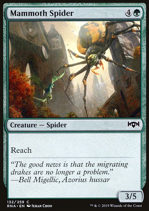 Mammoth Spider, Ravnica Allegiance #132, Magic: The Gathering card