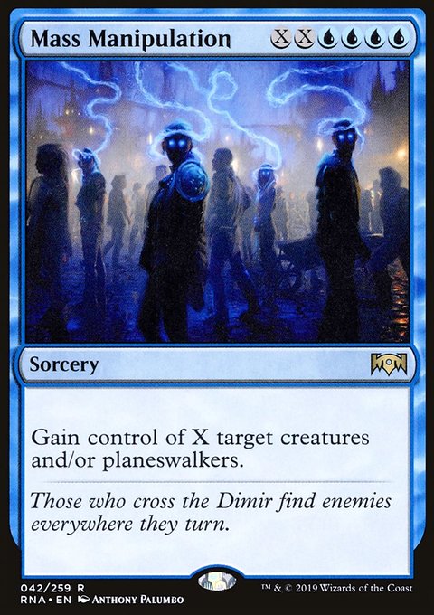 Mass Manipulation, Ravnica Allegiance #42, Magic: The Gathering card