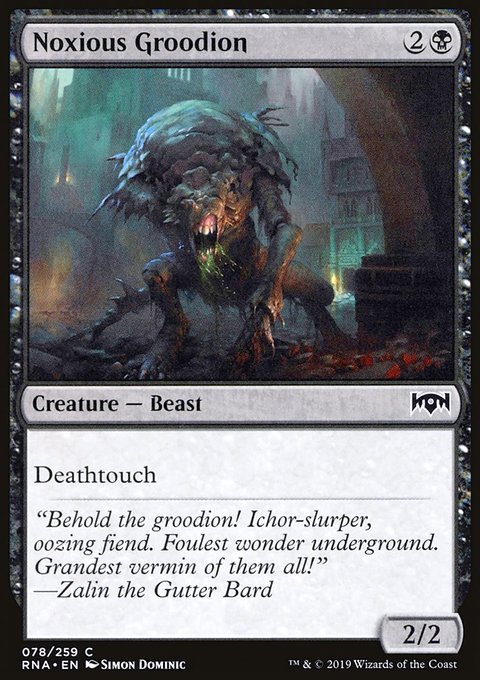 Noxious Groodion, Ravnica Allegiance #78, Magic: The Gathering card