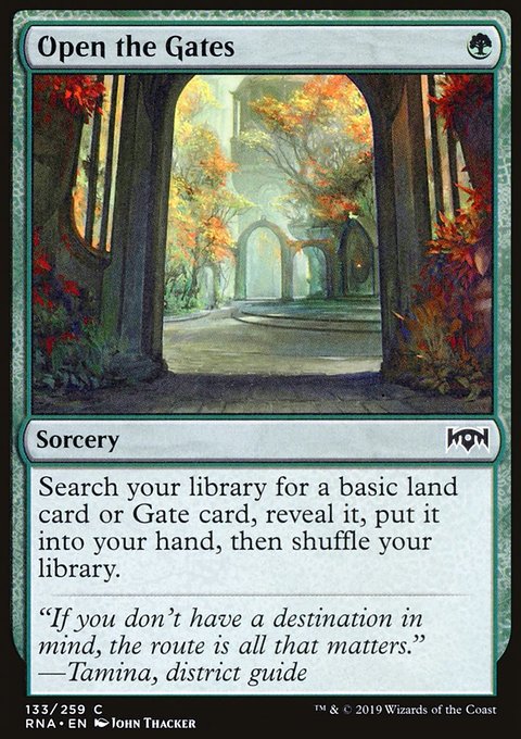 Open the Gates, Ravnica Allegiance #133, Magic: The Gathering card