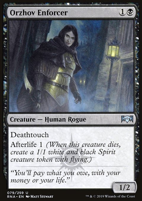 Orzhov Enforcer, Ravnica Allegiance #79, Magic: The Gathering card