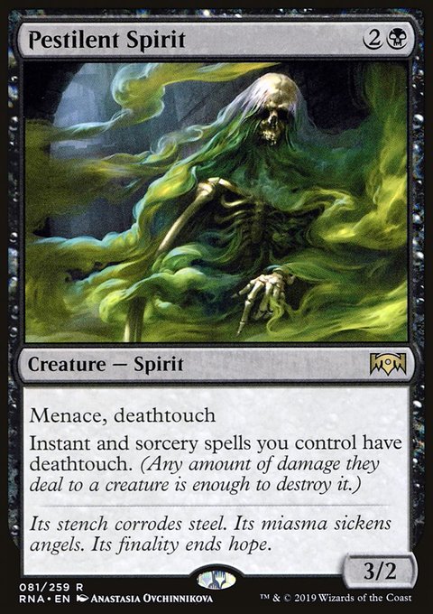 Pestilent Spirit, Ravnica Allegiance #81, Magic: The Gathering card