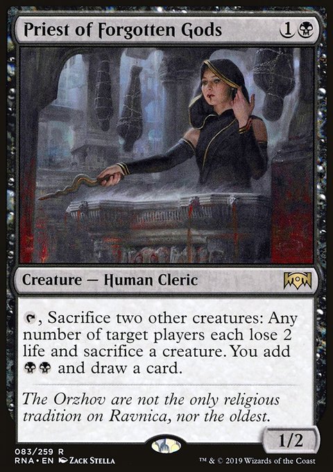Priest of Forgotten Gods, Ravnica Allegiance #83, Magic: The Gathering card