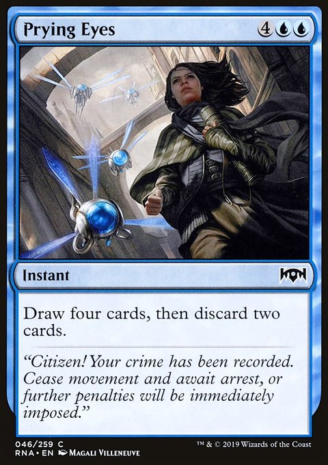 Prying Eyes, Ravnica Allegiance #46, Magic: The Gathering card