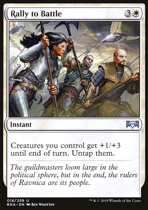 Rally to Battle, Ravnica Allegiance #18, Magic: The Gathering card