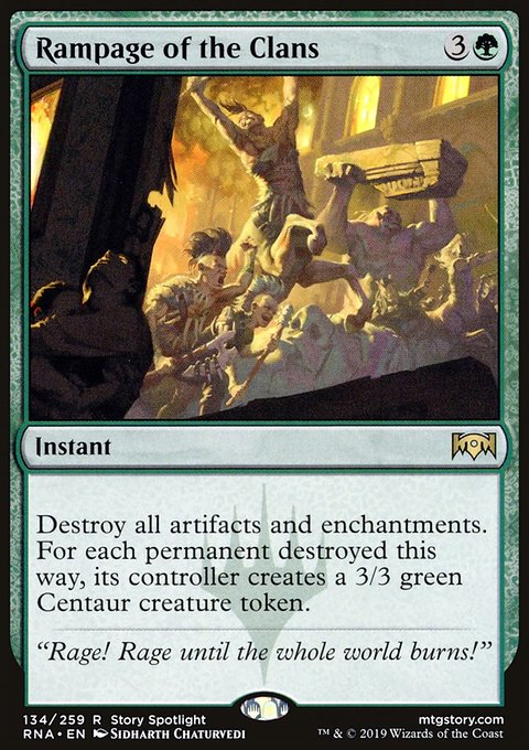 Rampage of the Clans, Ravnica Allegiance #134, Magic: The Gathering card
