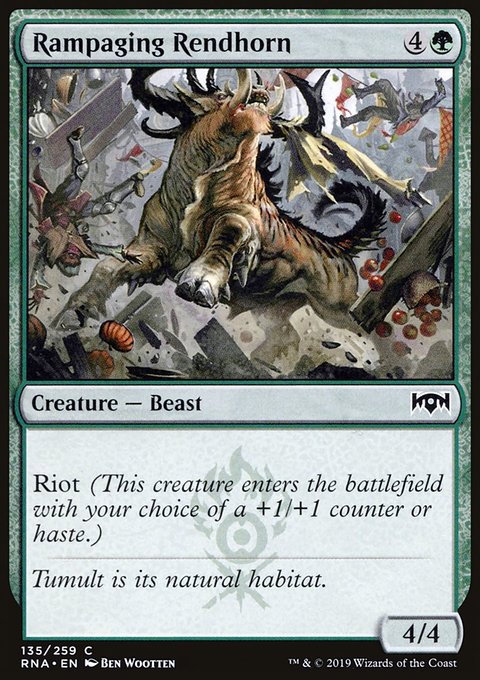 Rampaging Rendhorn, Ravnica Allegiance #135, Magic: The Gathering card