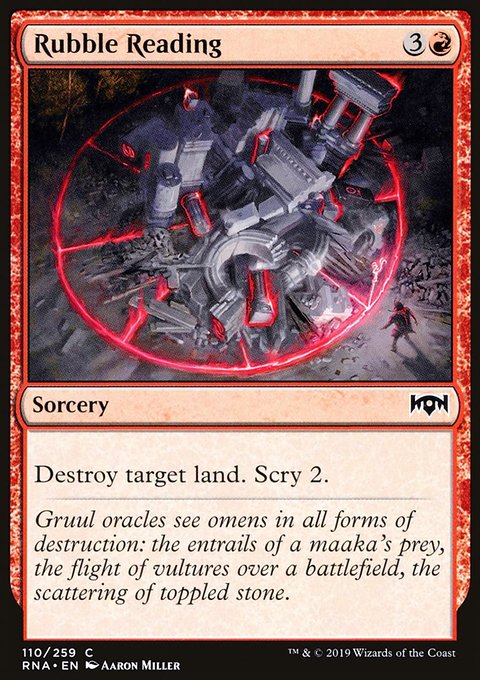Rubble Reading, Ravnica Allegiance #110, Magic: The Gathering card