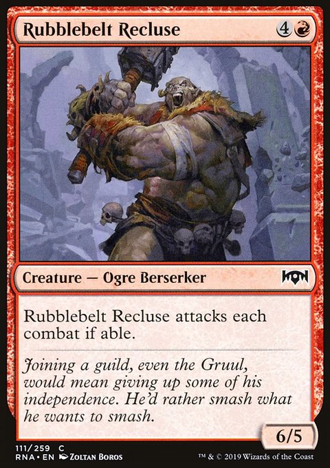 Rubblebelt Recluse, Ravnica Allegiance #111, Magic: The Gathering card