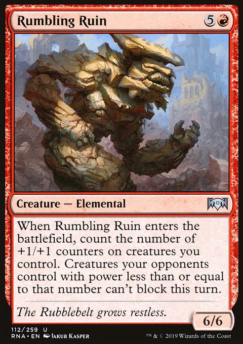 Rumbling Ruin, Ravnica Allegiance #112, Magic: The Gathering card