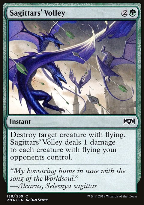 Sagittars' Volley, Ravnica Allegiance #138, Magic: The Gathering card