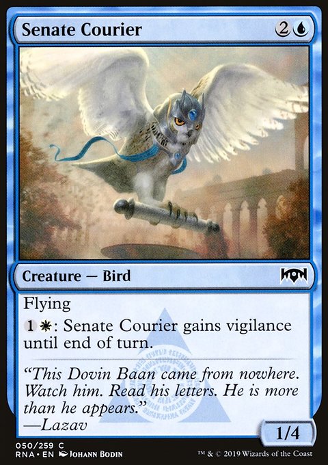 Senate Courier, Ravnica Allegiance #50, Magic: The Gathering card