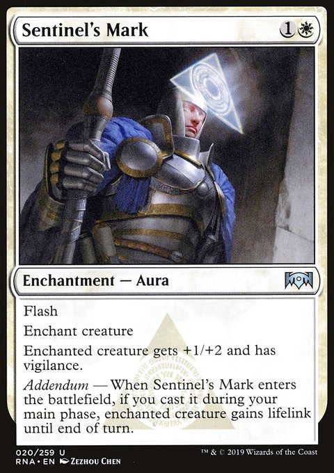 Sentinel's Mark, Ravnica Allegiance #20, Magic: The Gathering card