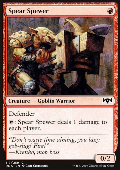Spear Spewer, Ravnica Allegiance #117, Magic: The Gathering card