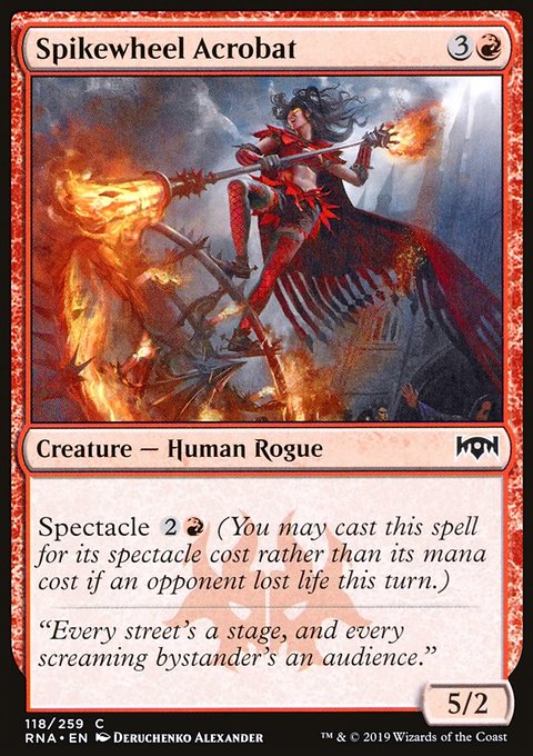 Spikewheel Acrobat, Ravnica Allegiance #118, Magic: The Gathering card