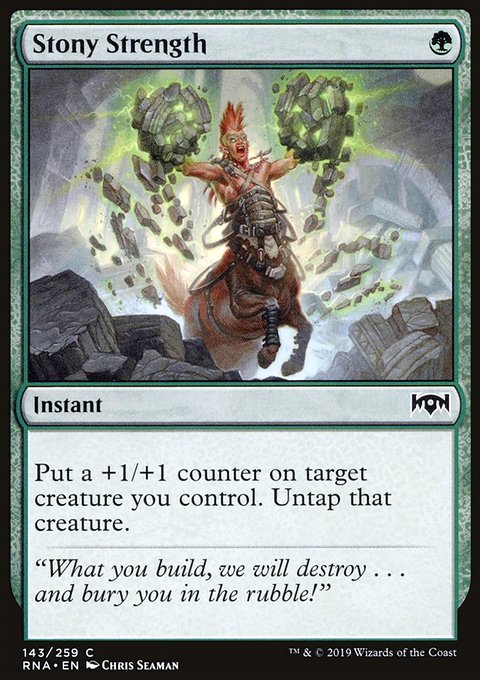 Stony Strength, Ravnica Allegiance #143, Magic: The Gathering card