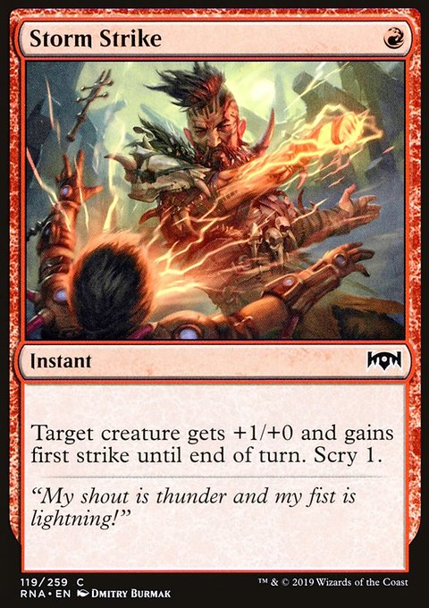 Storm Strike, Ravnica Allegiance #119, Magic: The Gathering card