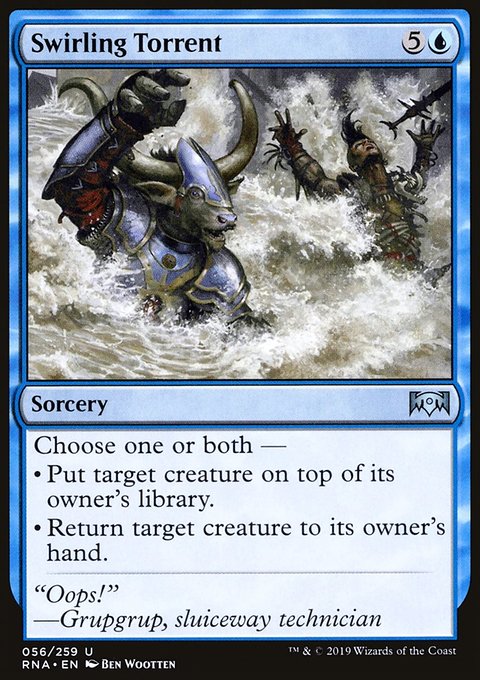 Swirling Torrent, Ravnica Allegiance #56, Magic: The Gathering card
