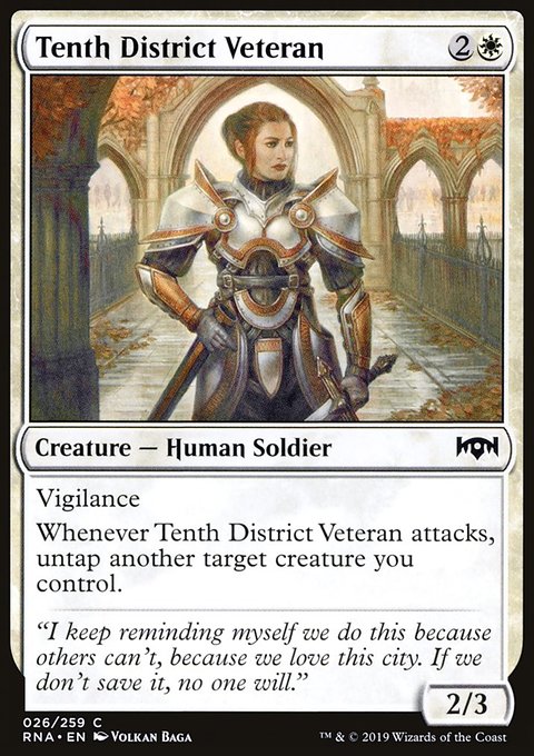 Tenth District Veteran, Ravnica Allegiance #26, Magic: The Gathering card