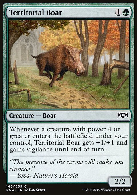 Territorial Boar, Ravnica Allegiance #145, Magic: The Gathering card